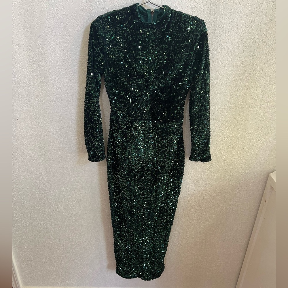 Green Sequin Dress- Size Medium (6)